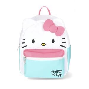 Hello Kitty Womens Backpack Purse White Blue Pink Sanrio Cute Travel Bag